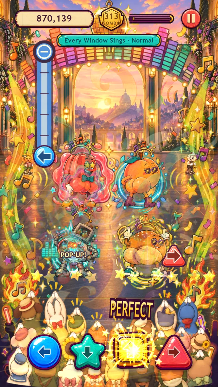 All-Star mode: four performers play together on the Nightglow stage